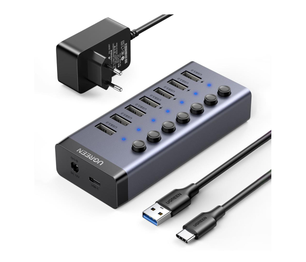 UGREEN USB - C - 7 x USB 3.0 (z Power Delivery) 6957303893072 - 1200862 - zdjęcie